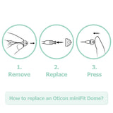Oticon dome miniFit How to replace a dome hearing aid oticon Oticon dome miniFit How to replace a dome hearing aid oticon