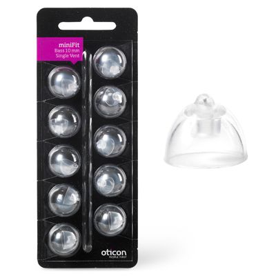 Image 38006695133477 Oticon miniFit Bass dome enkele venting small o 6mm