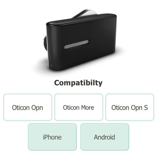 Oticon ConnectClip compatibility hearing aid smartphone