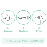 Oticon dome miniFit How to replace a dome hearing aid oticon