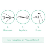 Phonak Smokey Domes How to change dome hearing Aid