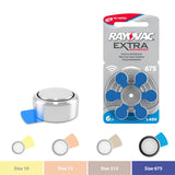 Rayovac Extra 675 blue hearing aid batteries order pack 10