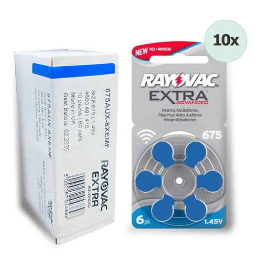 Rayovac Extra 675 hearing aid batteries order pack 10